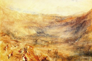 The Brunig Pass from Meringen Romantic landscape Joseph Mallord William Turner Mountain Oil Paintings